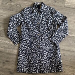 Liz Claiborne Navy and White Coat
